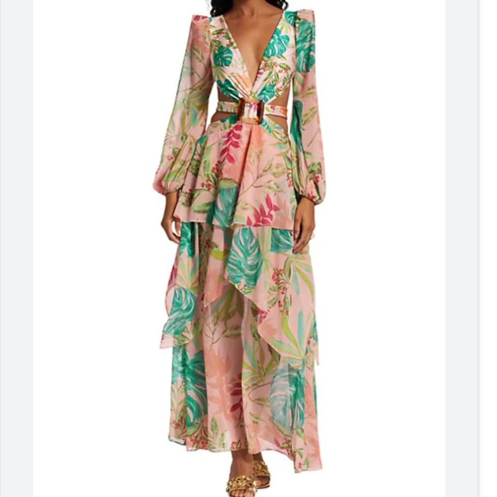 PatBO - Tropicalia Cut-Out Maxi Dress - NWT